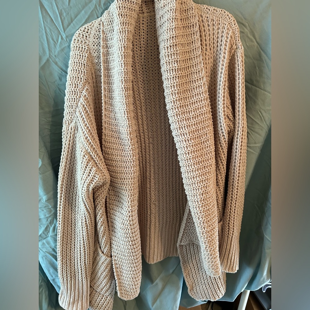 Pol Cozy Cream (Tan)Oversized Cardigan Sweater